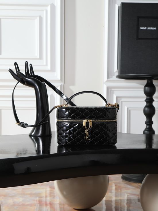 Yves Saint Laurent GABY MINI Box Bag with Double Zipper and Detachable Strap 766731