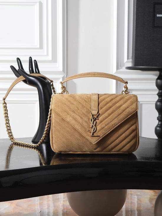 Yves Saint Laurent Monogram College Gold Leaf Matte Bag 392737
