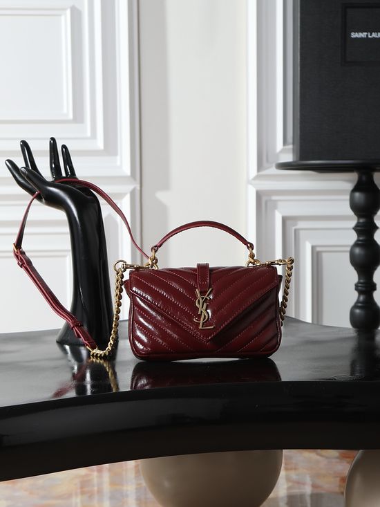 Yves Saint Laurent Mini College Patent Leather Bag 779430