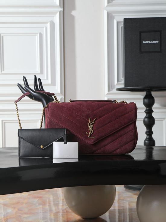 Yves Saint Laurent LouLou Suede Removable Card Holder 801439