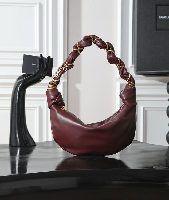 Yves Saint Laurent YSL AMALIA Hobo Lambskin Shoulder Bag 862558