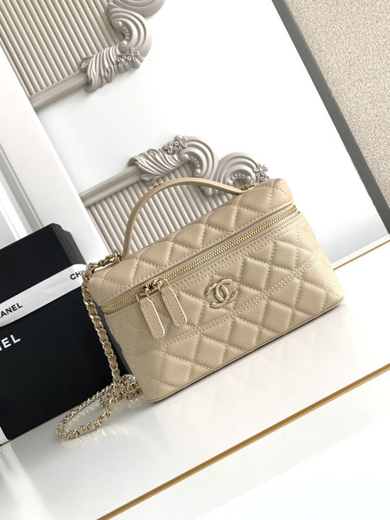 Chanel Vanity Case with Handle Haas Calfskin AP4407