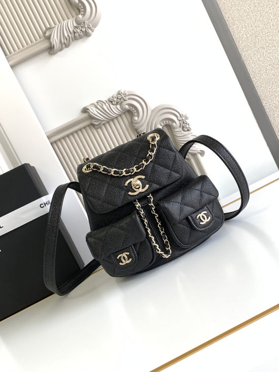 Chanel Duma Quilted Leather Backpack 3787