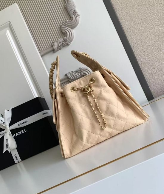 Chanel Hobo Quilted Chain Drawstring Shoulder Bag AS5293