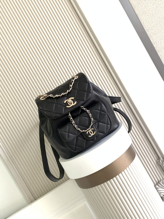 Chanel 22A DUMA Sheepskin Leather Backpack AS2908