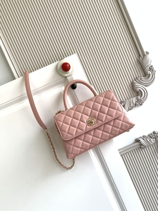 Chanel Coco Handle Grained Calfskin Flap Bag 92990