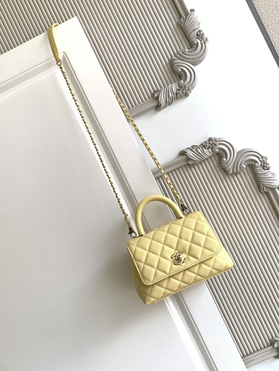 Chanel Coco Handle Grained Leather Flap Bag 2215