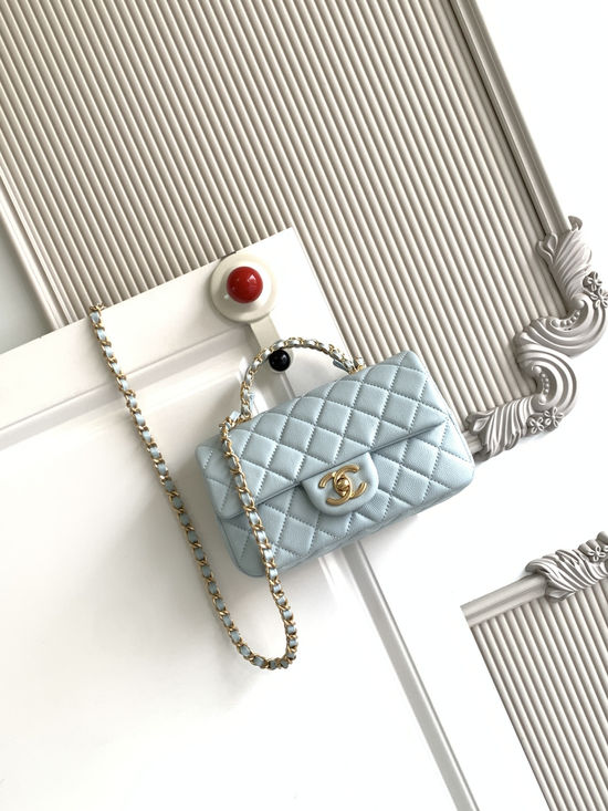 Chanel CF Handle Grained Leather Mini Bag 5701