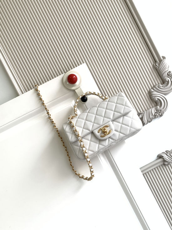 Chanel CF Handle Grained Leather Mini Bag 5701