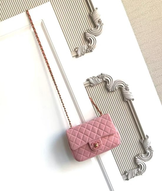 Chanel 26C Suede CF Bag Quilted Pattern AS5989