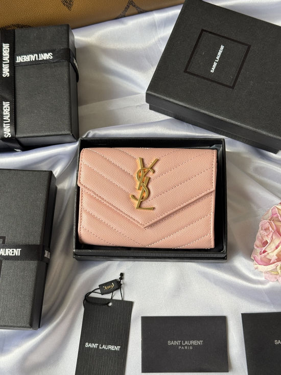 Yves Saint Laurent Caviar Leather Bifold Wallet 414404