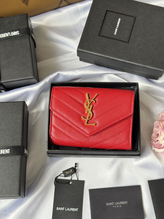 Yves Saint Laurent Caviar Leather Bifold Wallet 414404