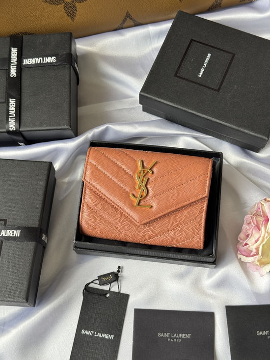 Yves Saint Laurent Caviar Leather Bifold Wallet 414404