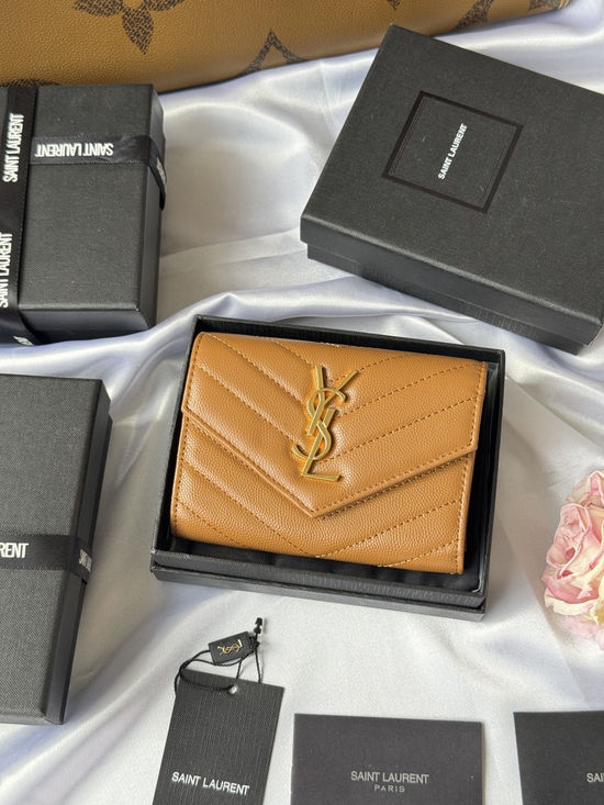 Yves Saint Laurent Caviar Leather Bifold Wallet 414404