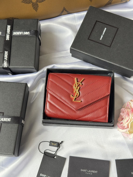 Yves Saint Laurent Caviar Leather Bifold Wallet 414404