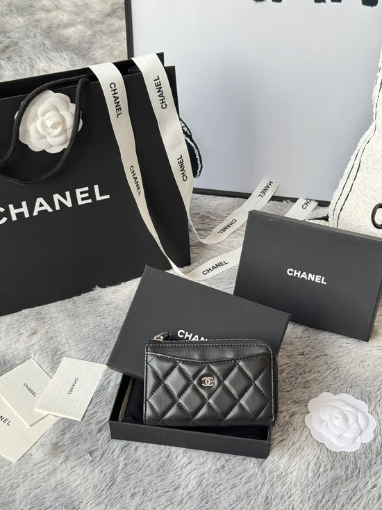 Chanel Wallet Lambskin Card Holder A3179