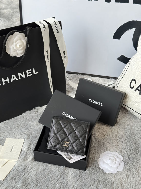 Chanel Bifold Short Wallet Cowhide Leather A84028