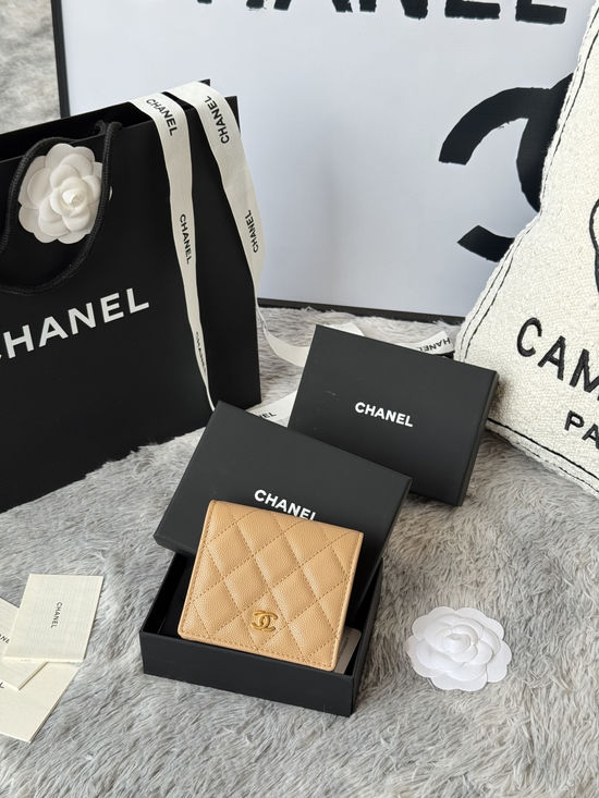Chanel Wallet Folding Short Genuine Leather A84028