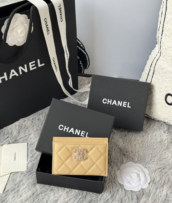 Chanel Caviar Diamond-Embellished Card Holder AP2787
