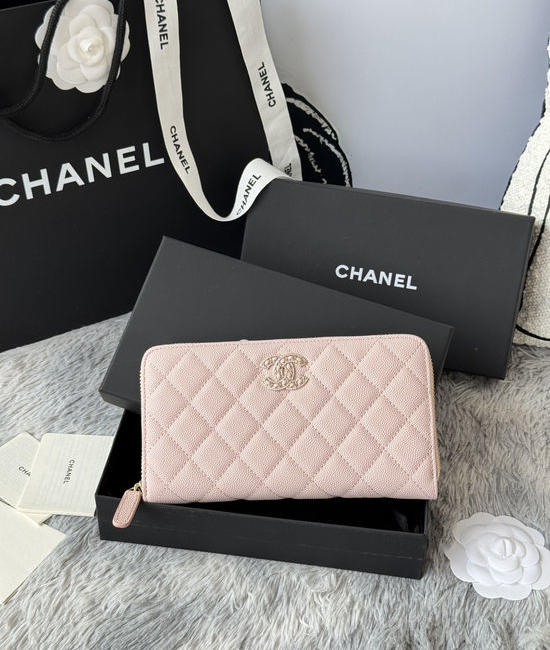 Chanel Long Zipper Caviar Leather Wallet Ap2789B