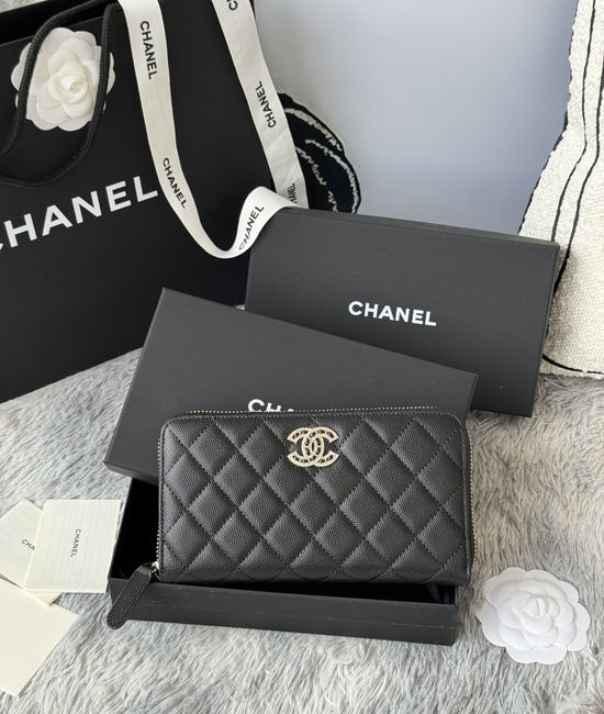 Chanel Long Zipper Caviar Leather Wallet Ap2789B