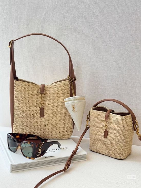 Yves Saint Laurent LE 37 Woven Bucket Bag