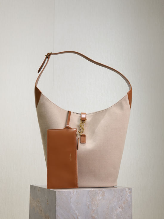 Yves Saint Laurent LE 5A7 Leather Bucket Bag 753823