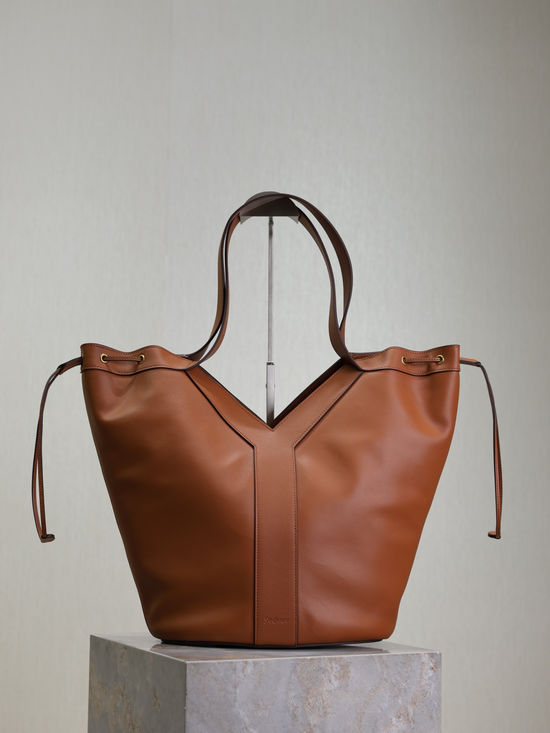 Yves Saint Laurent Leather HOBO Bag with Y Stitching Detail 833160
