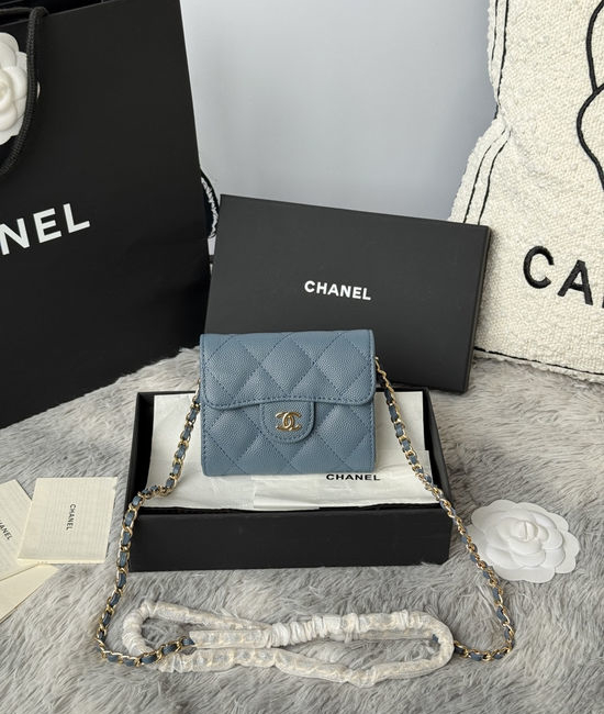 Chanel Chain Mini Caviar Leather Pouch A81082