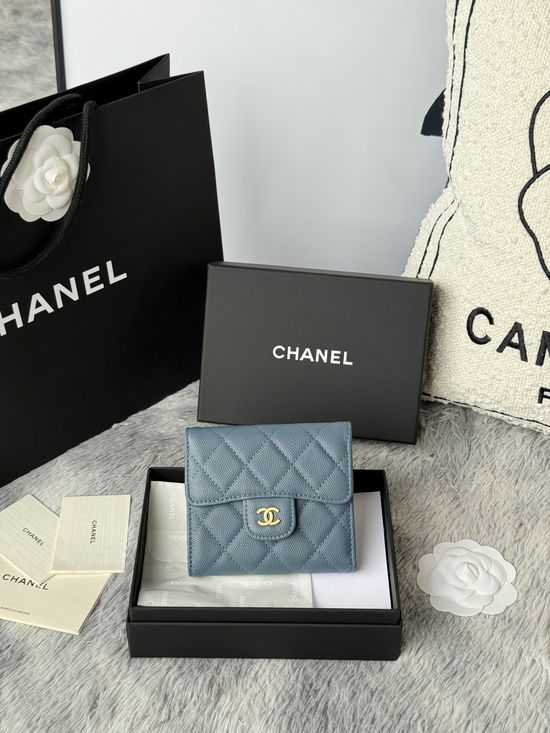 Chanel CF Short Trifold Wallet with 6 Card Slots 82288