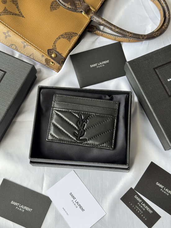 Yves Saint Laurent MONOGRAM Matelasse Card Holder 423291