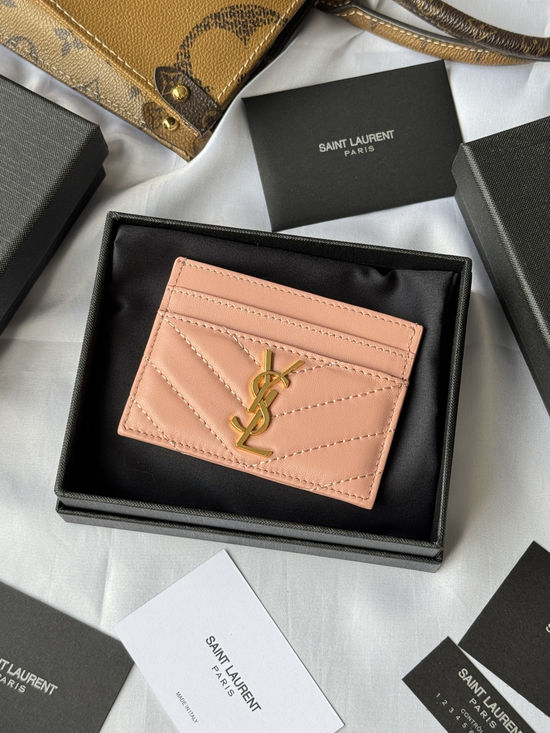 Yves Saint Laurent MONOGRAM Matelasse Card Holder 423291