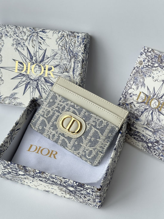 Christian Dior 30 Montaigne Oblique Print Card Holder S2152