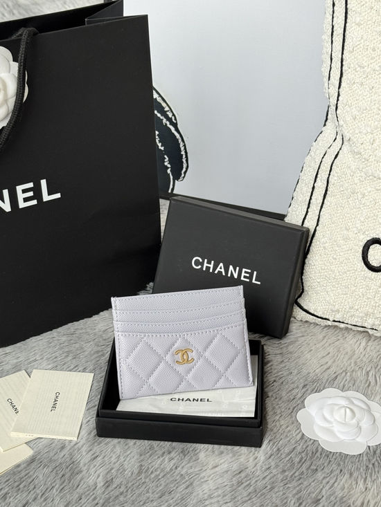 Chanel Caviar Leather Card Holder AP4522