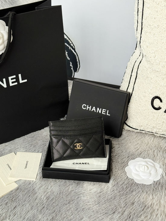 Chanel Caviar Leather Card Holder AP4522