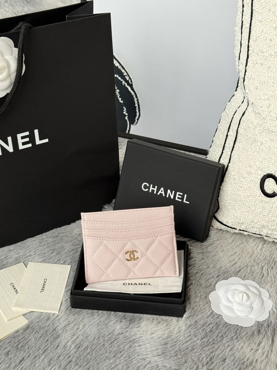 Chanel Caviar Leather Card Holder AP4522