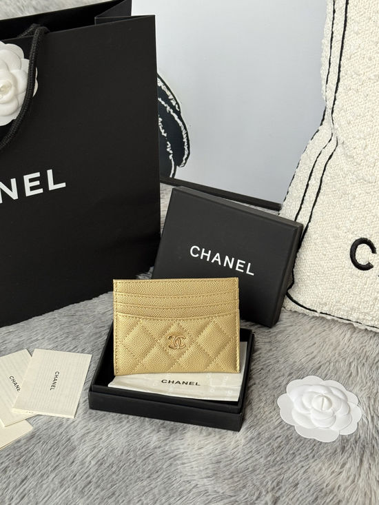 Chanel Caviar Leather Card Holder AP4522