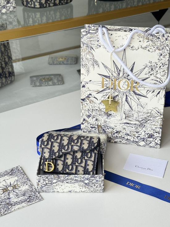 Christian Dior Saddle Oblique Printed Card Holder 5611