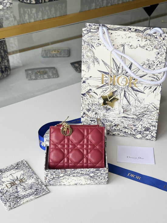 Christian Dior Caro Dahlia Lambskin Wallet S6037UBHZ_M928