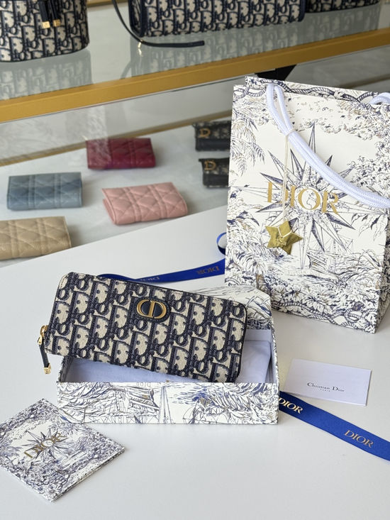 Christian Dior Oblique Long Zipper Wallet S2189