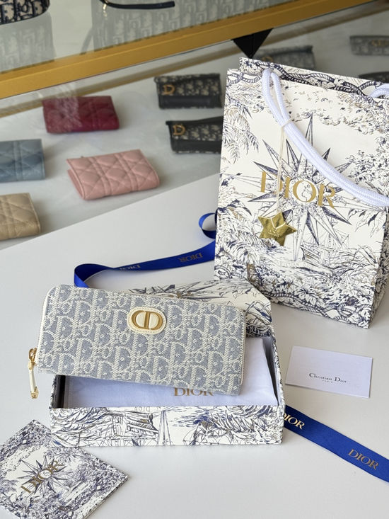 Christian Dior Oblique Long Zipper Wallet S2189
