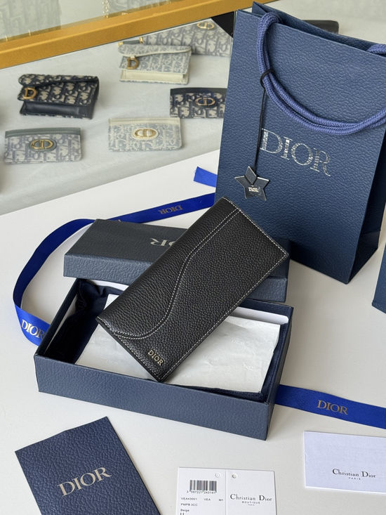 Christian Dior Saddle Long Wallet Black 2ADBC330YKS_H27E