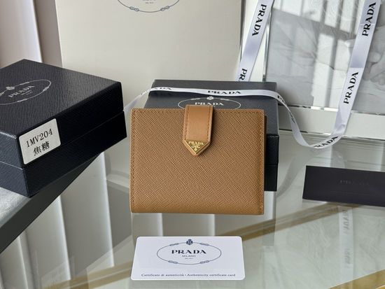 Prada Saffiano Leather Compact Wallet 1MV204