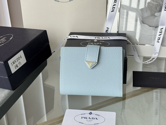 Prada Saffiano Leather Compact Wallet 1MV204
