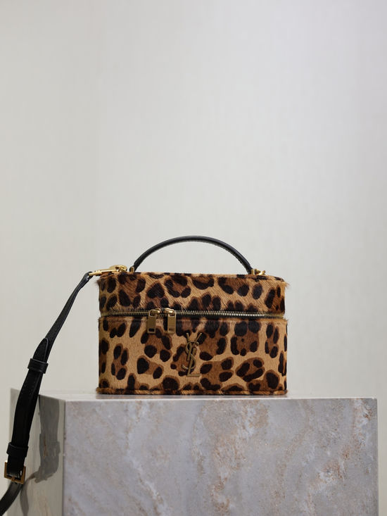 Yves Saint Laurent GABY MINI Leopard Print Leather Box Bag 766731