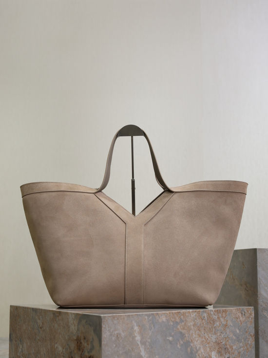 Yves Saint Laurent Suede Cowhide Shopping Tote Bag 817602