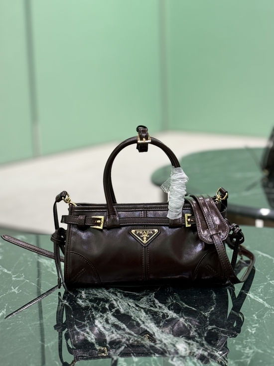 Prada Softlux Patent Leather Mini Satchel 1BA486