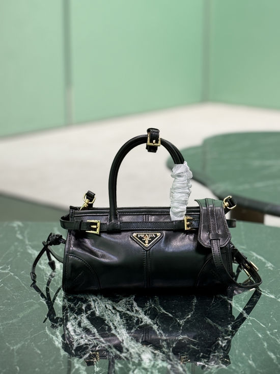 Prada Softlux Patent Leather Mini Satchel 1BA486