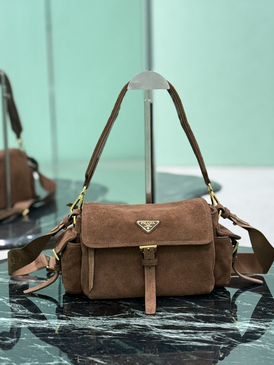 Prada Suede Messenger Bag 1BD394