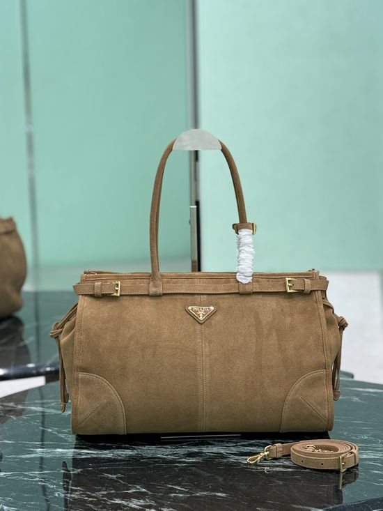 Prada SoftLux Suede Bag Removable Strap 1BA433
